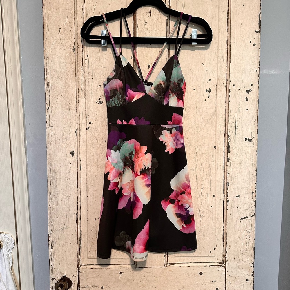 Charlotte Russe CrissCross Back Floral Dress